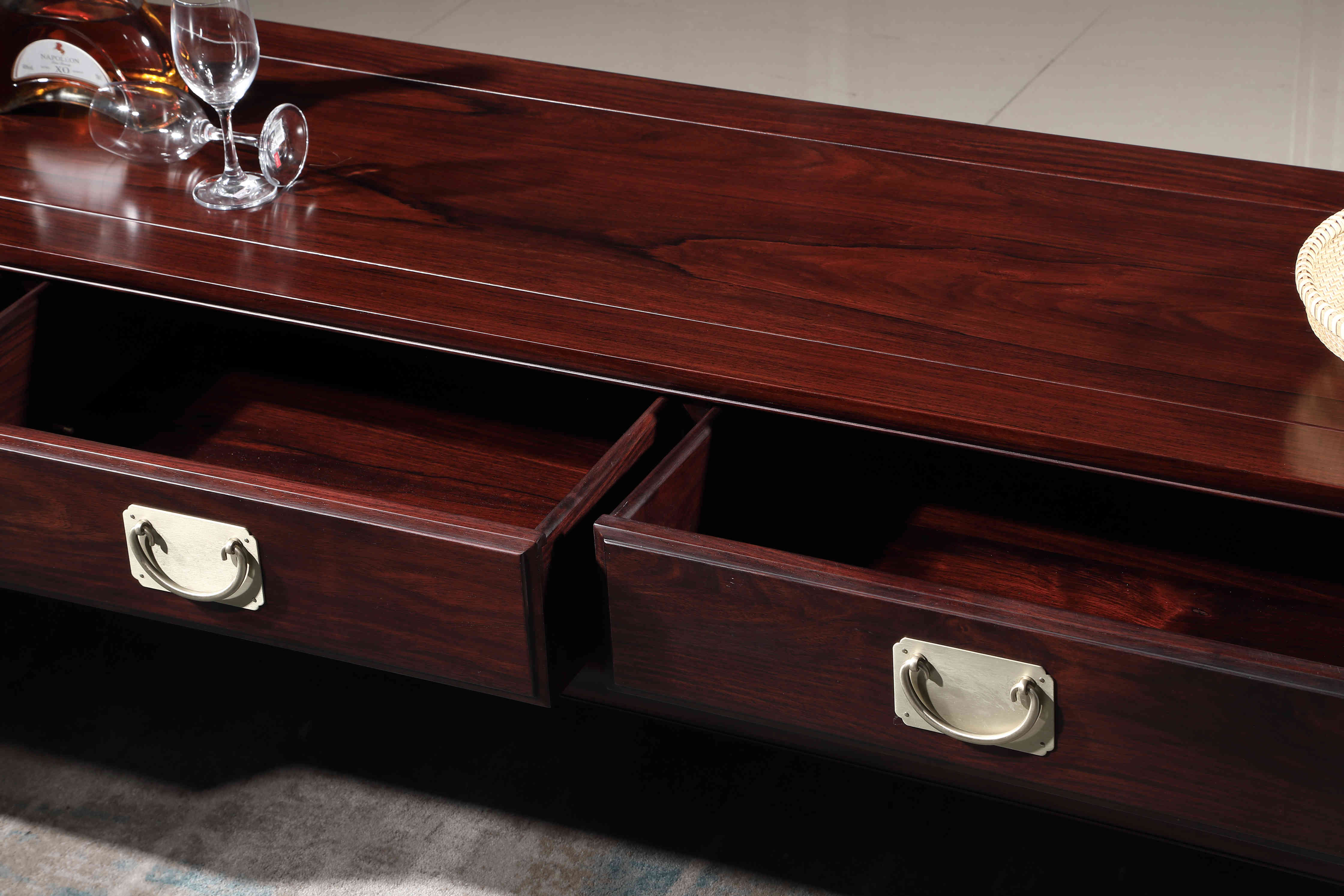 明式四抽电视柜